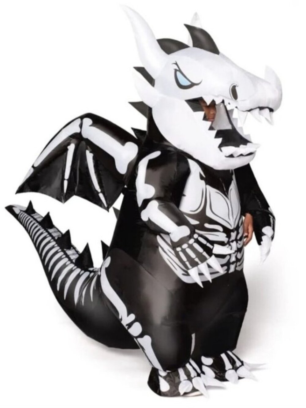 Spooktacular Creations Full Body Dragon Skeleton Inflatable Costume Kids Medium